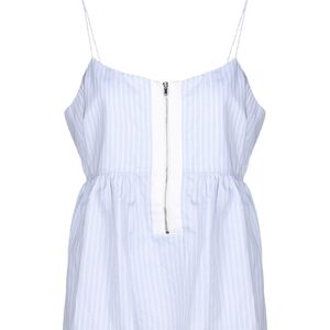 ELIZABETH AND JAMES Top Blouse Size - L Striped Zipped Front